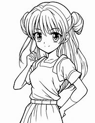 Image result for Cute Anime Girl Coloring Pages