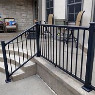 Image result for Black Aluminum Stair Railing