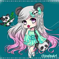 Image result for Panda Girl Drawing