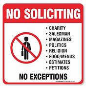 Image result for No-Solicitation Sign