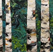 Image result for Birch Tree Canvas Painting