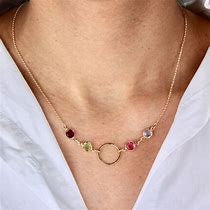 Image result for Family Birthstone Necklace