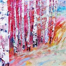 Image result for Birches Painting