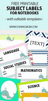 Image result for Free Printable School Label Templates