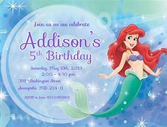 Image result for Mermaid Theme 1st Birthday Invitation