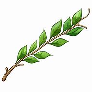 Image result for Curved Leaf Branch Silhouette