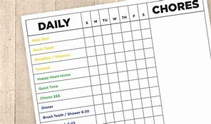 Image result for ADHD Chore Chart Teens with Rewards