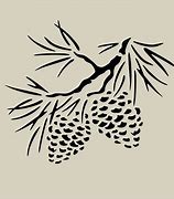 Image result for Pine Cone Stencil