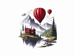 Image result for Hot Air Balloon Watercolor Art