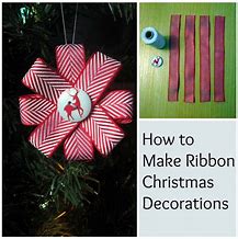 Image result for Christmas Ribbon Hanging Decorations