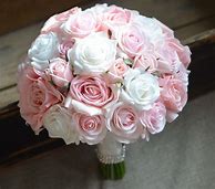 Image result for Pink and White Garden Rose Bouquet