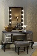 Image result for Lighted Makeup Vanity Table Set