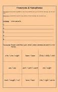 Image result for Free Printable Homonyms Worksheets