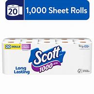 Image result for 20 Pack Scott 1000 Sheets per Roll Toilet Paper at Giant