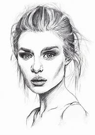 Image result for Portrait Drawing of Brunette Female