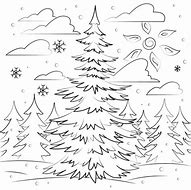 Image result for Evergreen Tree Landscape Drawing