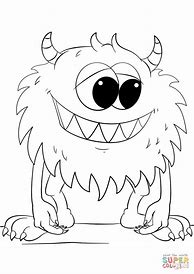 Image result for Cartoon Monster Coloring Pages