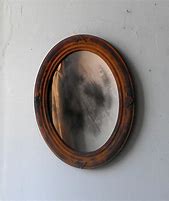 Image result for Distressed White Oval Mirror