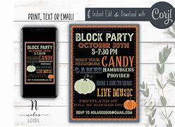 Image result for Block Party Invite