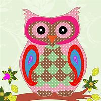 Image result for Colorful Owl Print