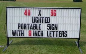 Image result for Outdoor Portable Lighted Business Sign