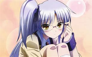 Image result for Blue Hair Anime Girl with Glasses