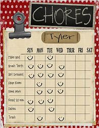 Image result for Children Chore Chart