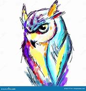 Image result for Colorful Owl Print