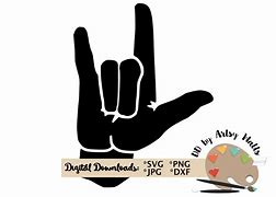 Image result for I Love You Sign Language SVG