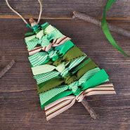 Image result for Ribbon Christmas Tree Craft