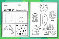 Image result for The Letter D Worksheet