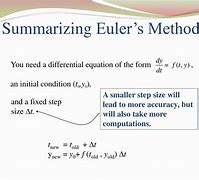 Image result for Euler's Method Equation