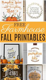 Image result for Free Printables of Fall Farmhouse Pics