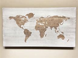 Image result for Rustic Wooden World Map