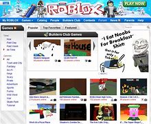 Image result for Old Roblox Game Page