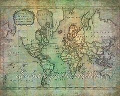 Image result for Antique World Map Print