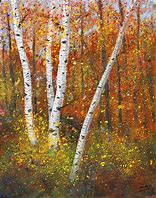 Image result for Birches Painting