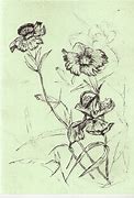 Image result for Flowers Drawing with Brown Background