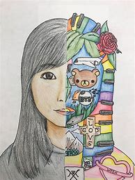 Image result for Creative Self Portrait Drawings