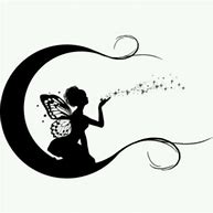 Image result for Moon Fairy Silhouette Tattoo