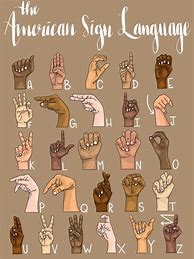 Image result for ASL Alphabet Black and White