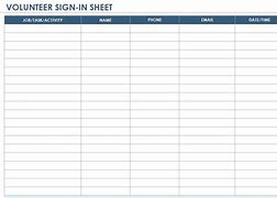 Image result for Printable Volunteer Sign Up Sheet