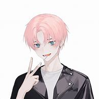 Image result for Anime Boy Pink Hair