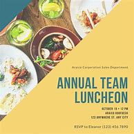 Image result for Orange Lunch Invitation Template