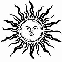 Image result for Happy Sun Clip Art Black and White