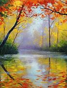 Image result for Fall Trees Acrylic Painting