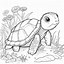 Image result for Turtle Coloring Pages for Toddlers