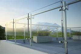 Image result for Steel Glass Railing