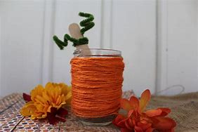 Image result for Glass Jar Pumpkins DIY