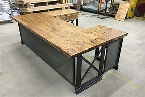 Image result for Rustic Industrial Office Desk